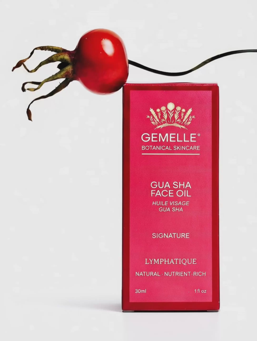 Signature Gua Sha video with High Altitude Rosehip ingredient